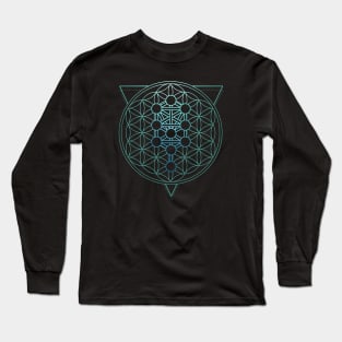 Flower of Life kabbalistic tree of life Long Sleeve T-Shirt